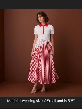 Rosie Assoulin Red & White Polo